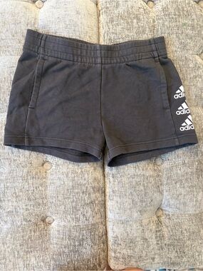 adidas Black Girls' Logo Side Shorties
